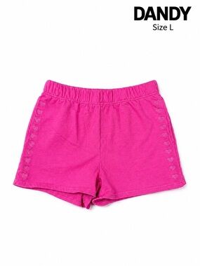 Dandy Worldwide Lover Sweat Shorts Pink Hearts Size L